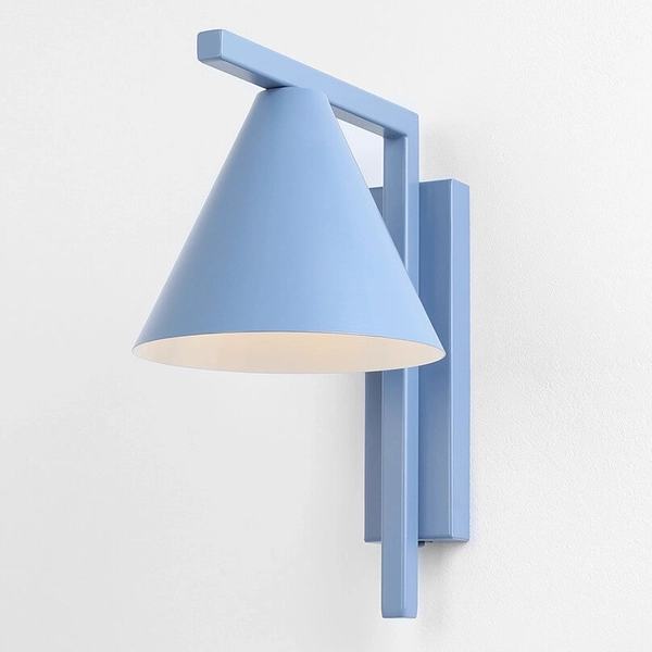 Geometryczna lampa ścienna FORM 1108C16 Aldex do sypialni niebieski