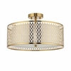 Przysufitowa lampa Cordero 101568 metalowa tkanina biały złoty