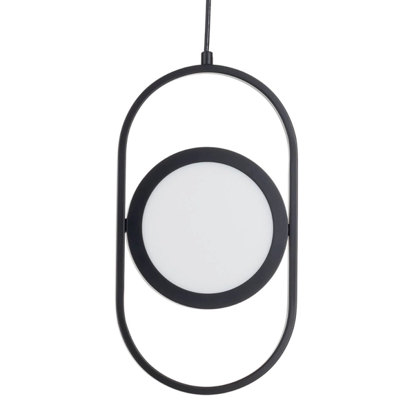 Salonowa lampa wisząca Elipse 60217A-S LED 12W 3000K okrągła czarny mat