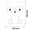 Lampka stołowa z włącznikiem Miś okularnik 327208 LED 2,5W USB różowa