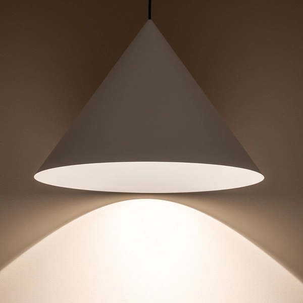 Lampa wisząca stożek Zenith 10872 Nowodvorski zwis do sypialni jedwabisty szary