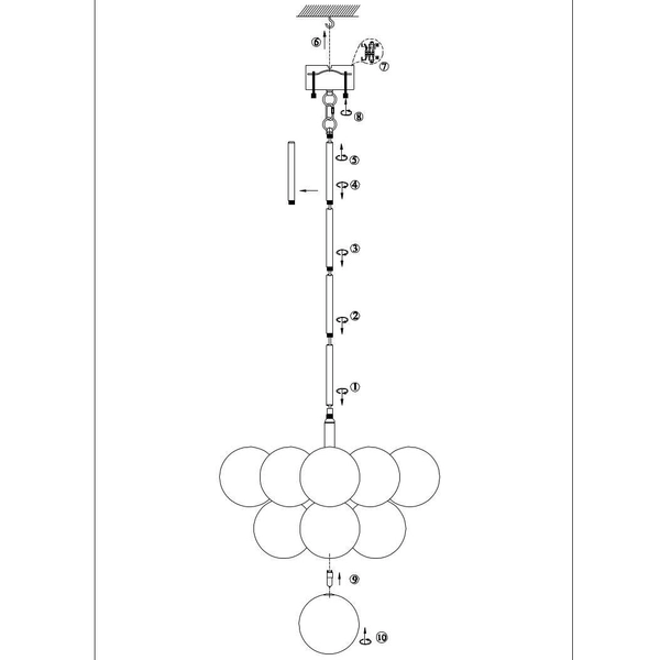 Modernistyczna LAMPA wisząca MERLOT 107903 Markslojd szklana OPRAWA zwis kule balls białe złote