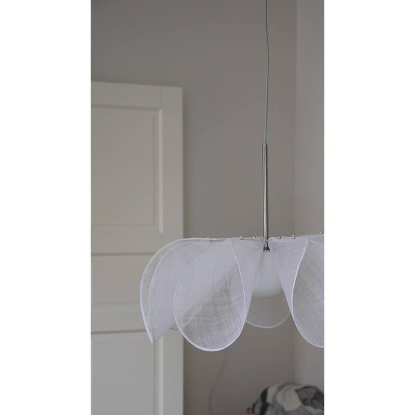 Wisząca lampa jadalniana STYRKA 108818 Markslojd nad stół biały srebrny