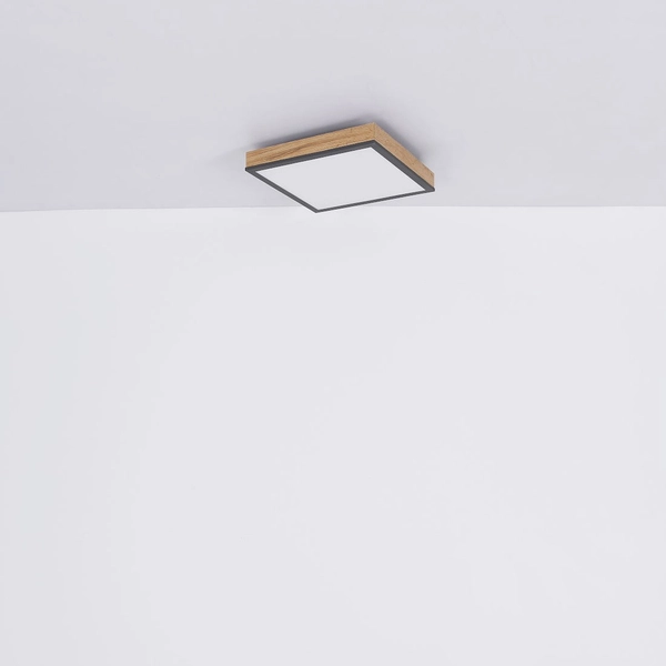 Ekologiczna LAMPA sufitowa DORO 416080WD2 Globo nowoczesna LED 24W 3000K do salonu drewno