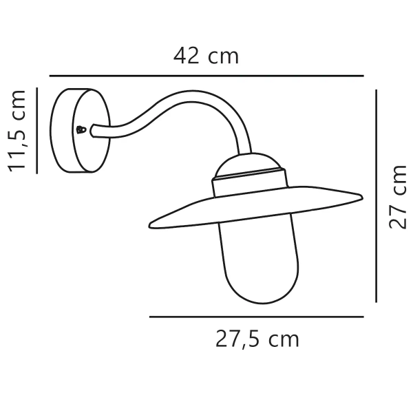 Kinkiet ścienny ogrodowy Luxembourg 22671009 kapelusz IP54 rdzawy