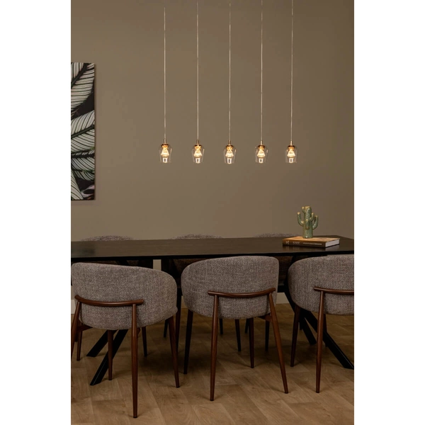 Salonowa lampa wisząca BERLIANE 00430/20/60 LED 4W 2700K czarna złota