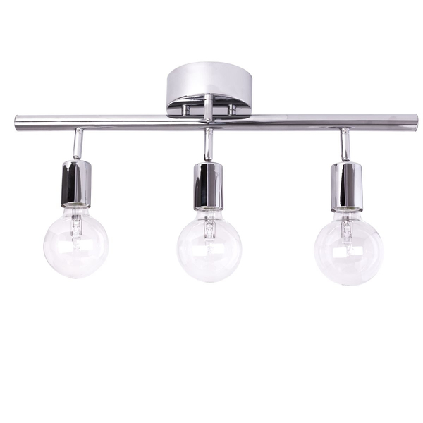 3-punktowa lampa sufitowa Row natynkowa do kuchni chrom