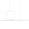 Podłużna lampa wisząca LINEO 11885 LED 39W 3000K ring biały