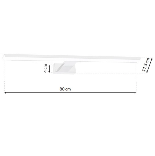 LAMPA ścienna SHINE ML6337 Milagro metalowa OPRAWA łazienkowa LED 15W 4000K kinkiet IP44 biały