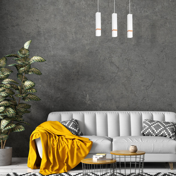 LAMPA wisząca VIDAR MLP5409 Milagro prostokatna OPRAWA metalowy ZWIS skandynawski na listwie biały