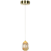 Loftowa LAMPA wisząca HUELTO PND-22112132-1A-CHPN Italux szklana OPRAWA zwis LED 4,8W 3000K kulisty złoty szampański