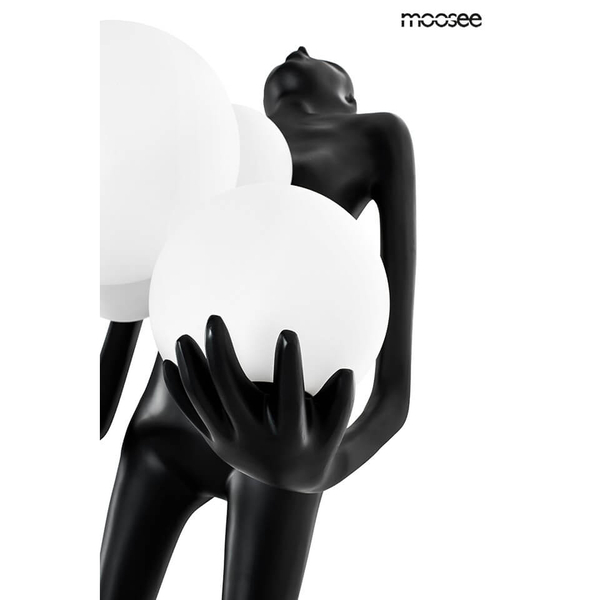 Lampa podłogowa Human MSE010100326 Moosee człowiek do salonu biała czarna