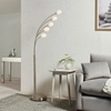 Łukowa lampa podłogowa Jaspa 76568 LED 5,5W 3000K srebrny biały