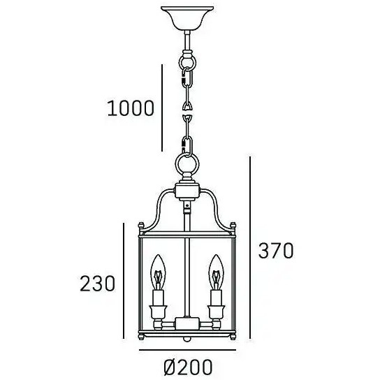 Retro LAMPA wisząca NEW YORK P03875AU Cosmolight industrialny ZWIS latarenka na łańcuchu złoty