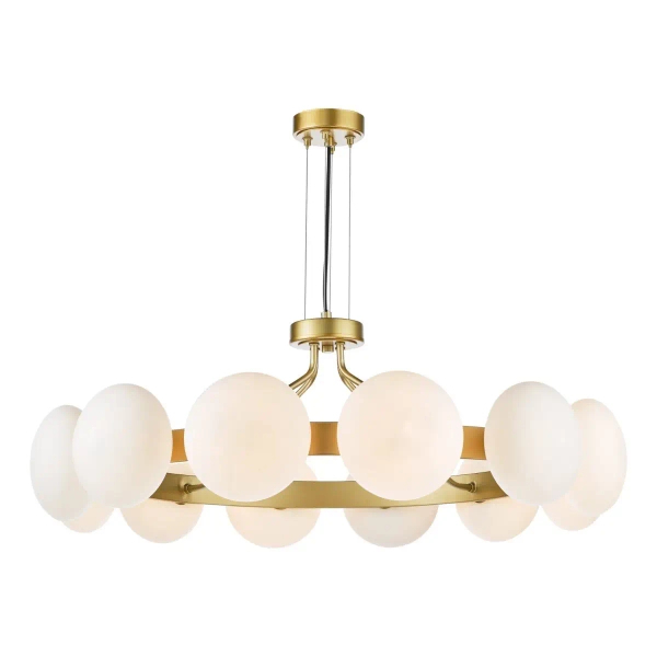 Molekułowa wisząca lampa Tauri TAU1235 ring kule złote białe