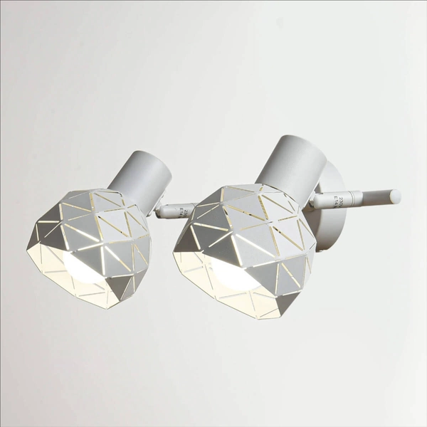 Spot LAMPA sufitowa REUS LP-8069/2WS WH Light Prestige metalowa OPRAWA regulowane reflektorki białe