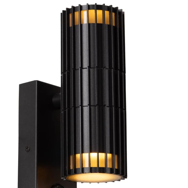 Ścienna lampa ogrodowa góra-dół Timbala 11839/02/30 cylindryczny IP44 czarny