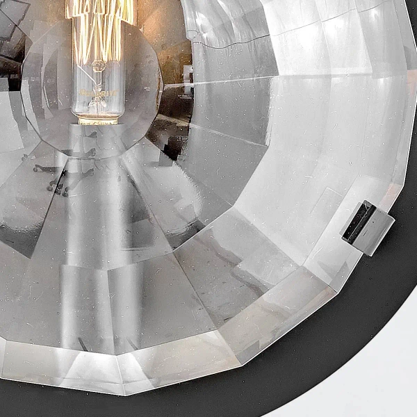 Loftowa ścienna lampa Leo QN-LEO-WB1-BK okrągła do salonu czarna