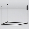 Minimalistyczna LAMPA wisząca JAEN LE41426 Luces Exclusivas metalowa OPRAWA ściemnialny ZWIS LED 50W 3000K kwadratowy czarny