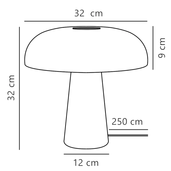 Stołowa lampka Glossy 2020505001 DFTP grzyb opalizowana marmur biała