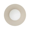 Ścienna lampa okrągła SATURN biała beżowa kulista 1xG9 szklana do salonu 12595