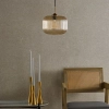 Szklana lampa wisząca do salonu Demarius DEM0106 bursztynowa