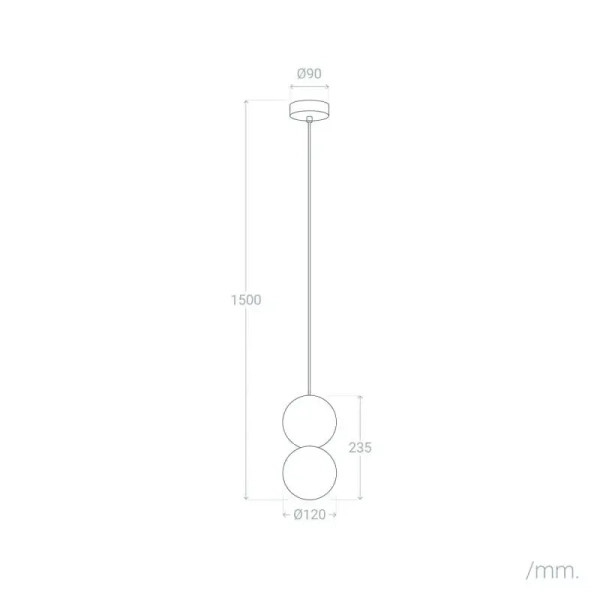 Podwójna lampa wisząca Dizzaro ABR-LWSM-DIZZ4 z cementu szara biała