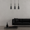 Wisząca LAMPA hygge SOLIN LP-181/3L BK Light Prestige metalowa OPRAWA na listwie ZWIS kaskada czarna