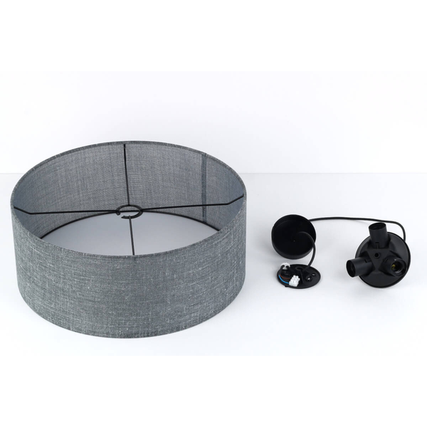 Lampa zwisowa do gabinetu Earth 4654 round walec okrąg grafitowa