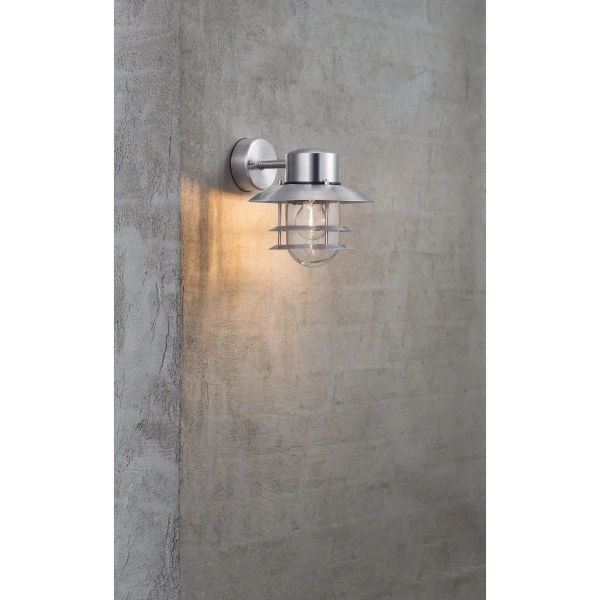 Ogrodowa lampa ścienna Blokhus 25051031 IP54 retro srebrny