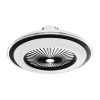 Sufitowa lampa z wiatrakiem Zephyr czarna biała ML1514 1xLED 48W 3000-6000K na pilot