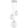 Skandynawska LAMPA wisząca ALUR 10724303 Kaspa hygge OPRAWA kulisty ZWIS kule balls chrom białe
