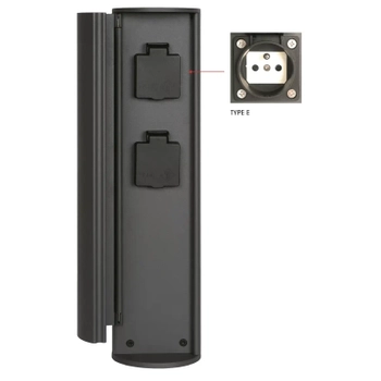 Słupek zasilający PowerPoint 27849/02/29 Lucide IP44 zewnętrzny antracyt