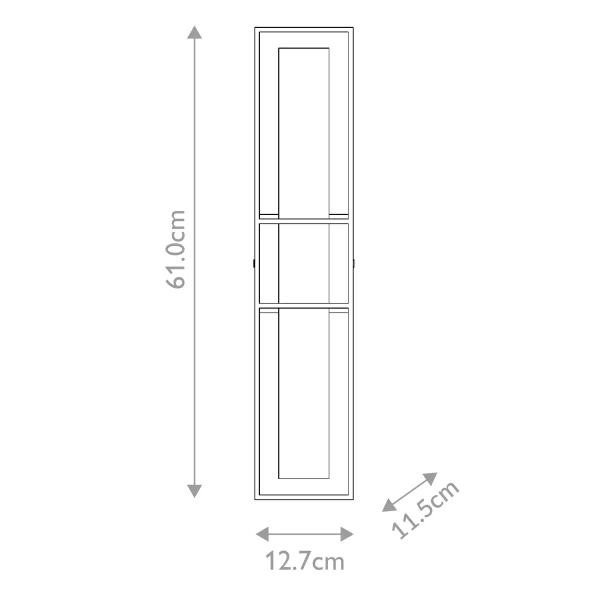 Kinkiet prostokątny Blakley QN-BLAKLEY-L-BK LED 20W 3000K IP44 czarny