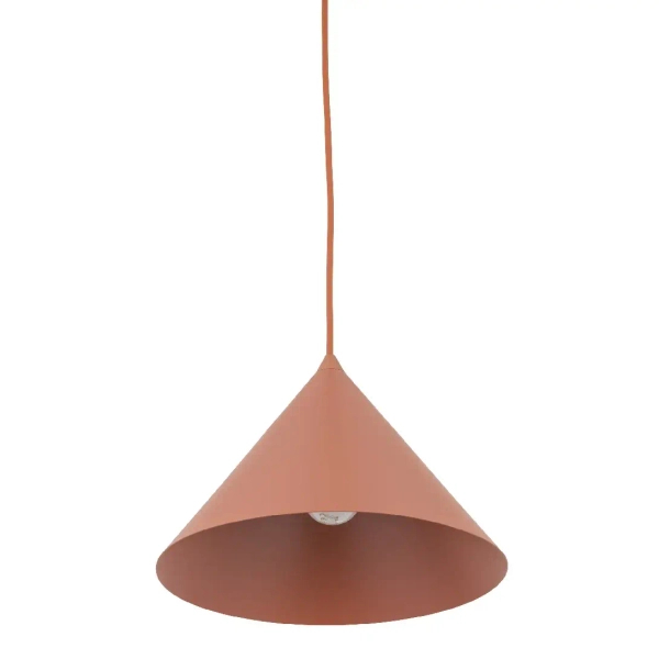 Minimalistyczna wisząca lampa Cono 6632 stożkowa pomarańczowy