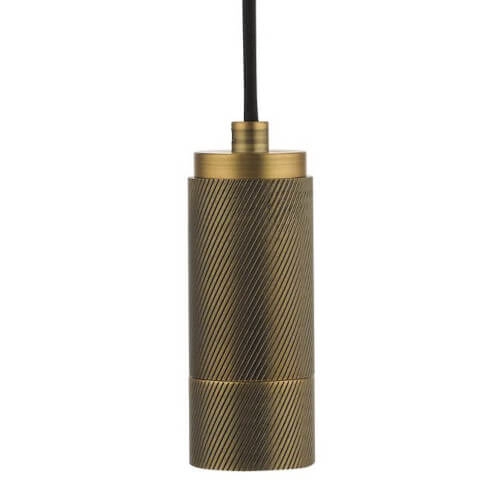 Wisząca lampa metalowa SPK0140 tubka do salonu mosiądz