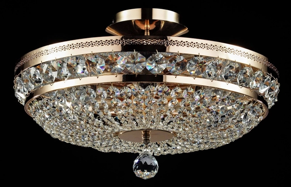 Plafoniera LAMPA sufitowa OTTILIA DIA700-CL-06-G Maytoni okrągła OPRAWA kryształowy plafon glamour złoty