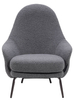 Fotel pluszowy LOBBY TEDDY HE493-3.A-02.RM14 szary stal
