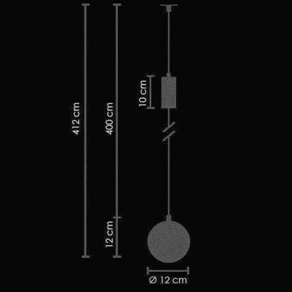 Kinkiet tuba na kablu Linea XT004P Step podwieszany czarny