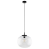 Sypialniana lampa wisząca VIBE 4818 kulista czarny przezroczysty