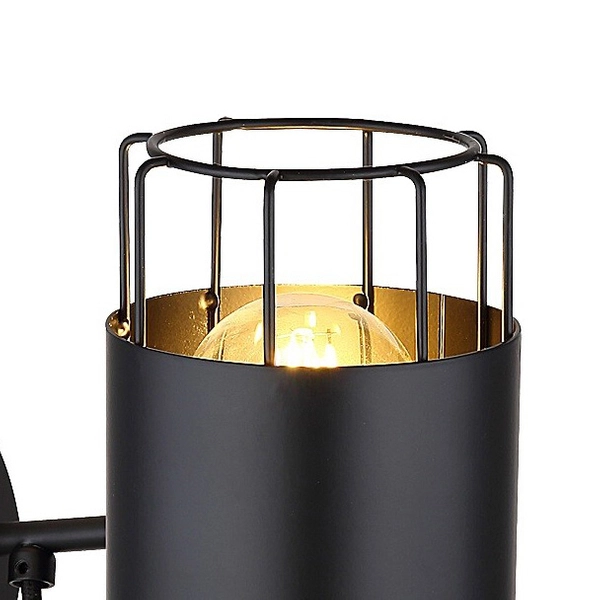 Industrialna lampa ścienna Dimitri 3123 druciany kinkiet do holu czarny