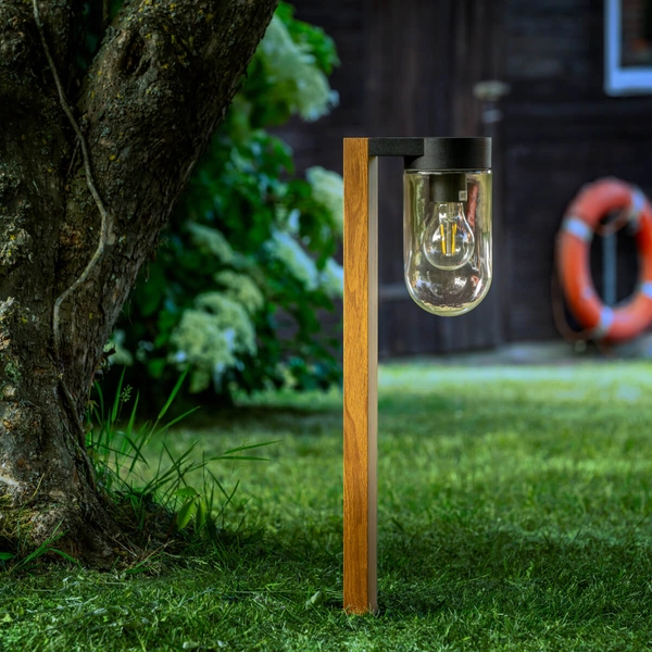 Zewnętrzna lampa stojąca Cabar 96373/76 IP44 słupek drewniany