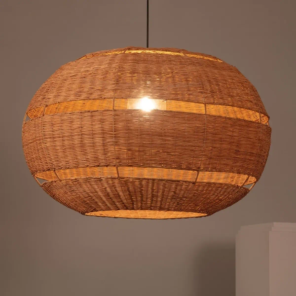 Zewnętrzna lampa wisząca Boho ABR-LW19-BH-E27 Abruzzo IP65 ratan brąz