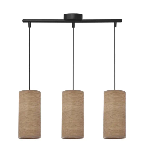 Materiałowa lampa wisząca tuba Ballo 33-19745 boho brązowy czarny