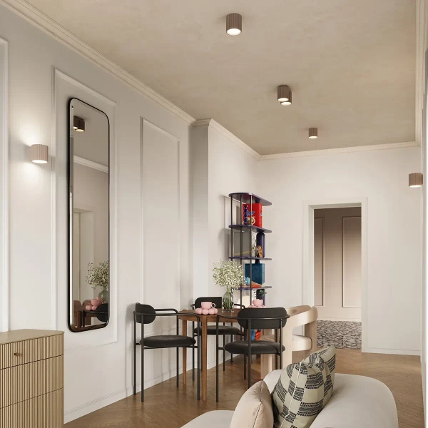 Plafon do salonu AURA SL.1814 ryflowany tubka kaszmirowy