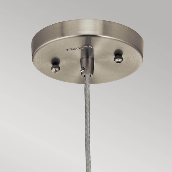 Wisząca lampa szklana Riviera KL-RIVIERA-P-C nikiel przezroczysta