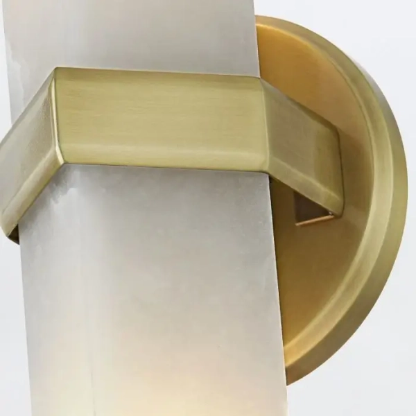 Vintage lampa na ściane Valencia QN-VALENCIA-2WB-VBS-AR diament mosiądz