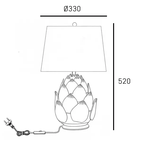 Lampa stołowa dekoracyjna ARTI biała zielona metalowa ceramiczna E27 1p T01736BR-WH
