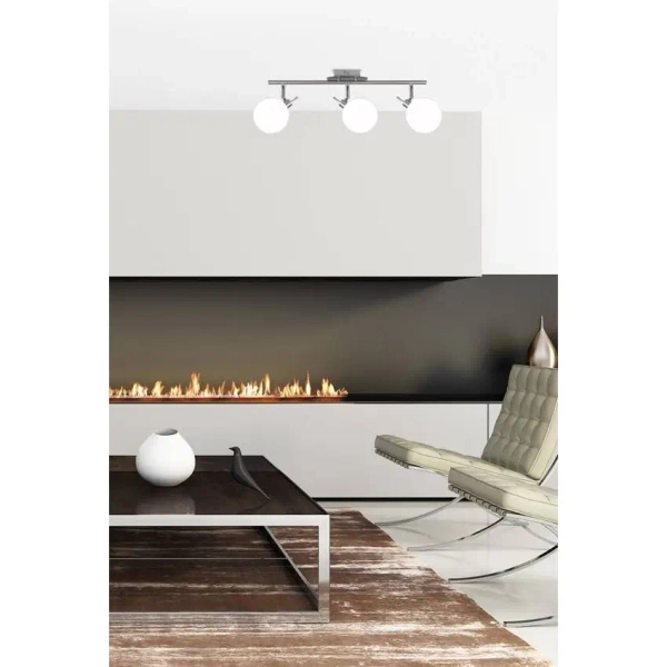 Sufitowa lampa potrójna Ghost 93-01498 okrągła biała chrom
