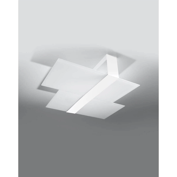 Szklana lampa sufitowa SL.1045 nowoczesny plafon biały